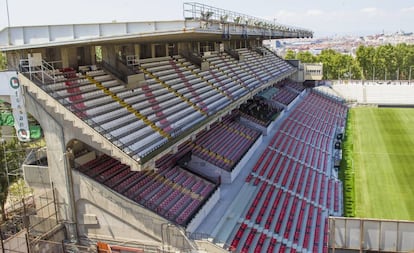 Imagen de una grada del Estadio de Vallecas el 18 de agosto.