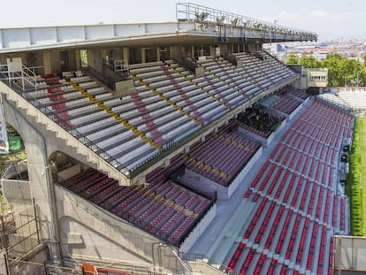 Imagen de una grada del Estadio de Vallecas el 18 de agosto. 