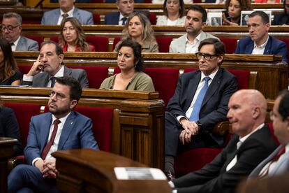 Sesión plenaria del Parlament de Catalunya, esta semana.