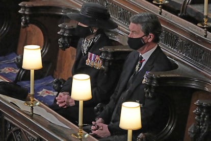 A princesa Anne e seu marido, o vice-almirante Timothy Laurence.