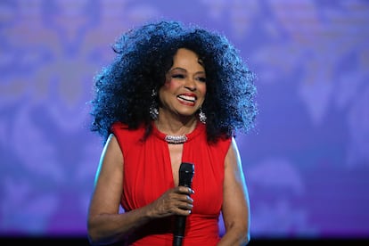 Diana Ross en el concierto por el día mundial del Sida el pasado noviembre en Dallas.