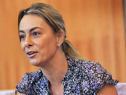 Sonia Castedo, alcaldesa de Alicante, durante la entrevista.