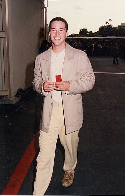 Keanu Reeves en los MTV Movie Awards de 1993.