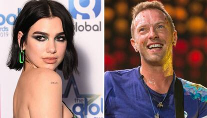 Dua Lipa y Chris Martin.