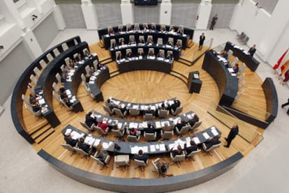 El salón de plenos del Palacio de Cibeles, en una imagen de octubre de 2019.