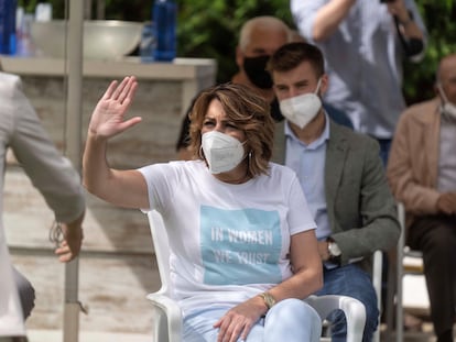 La secretaria general del PSOE-A, Susana Díaz, durante un acto este sábado en Córdoba.