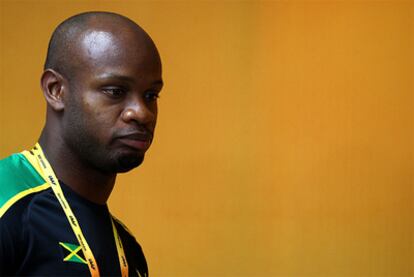 Asafa Powell, velocista jamaicano y compañero de Bolt y Blake.