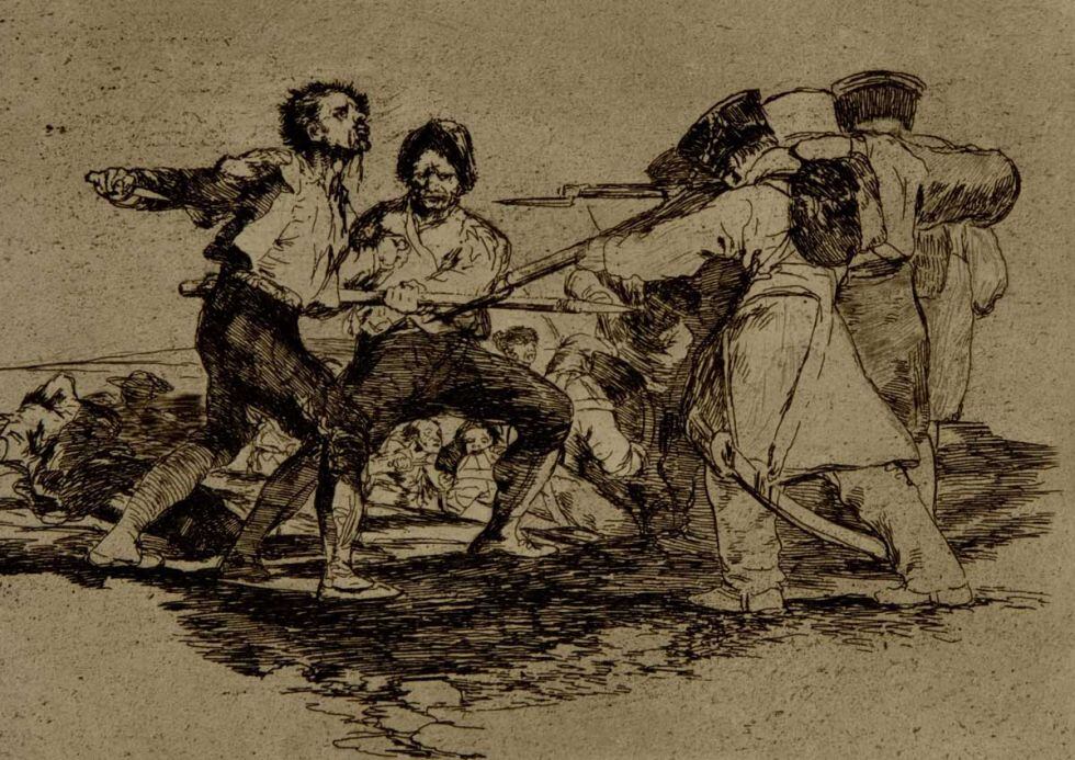 Grabado de la serie 'Los desastres de la guerra', de Francisco de Goya, 1863.