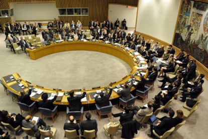Votación de la resolución libia, el sábado en la ONU.