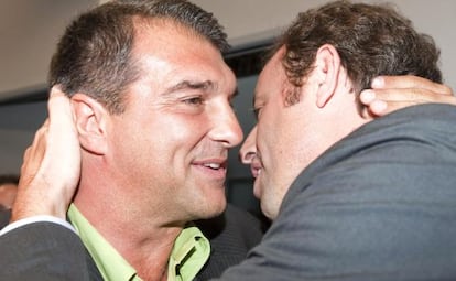 Rosell en una imagen junto al expresidente Laporta.