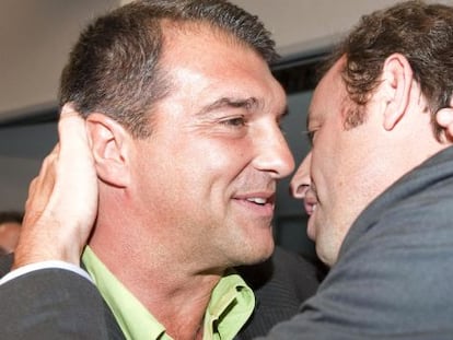 Rosell en una imagen junto al expresidente Laporta.