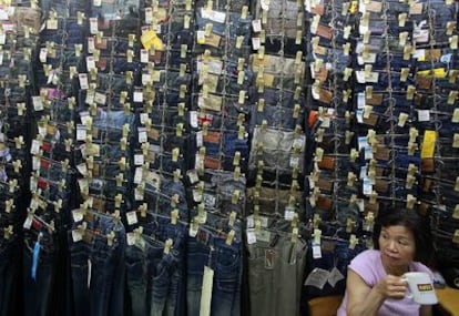 Tienda de vaqueros al por mayor en Taipei. Las exportaciones taiwanesas serán las más beneficiadas por el nuevo acuerdo