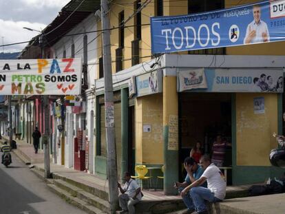 Una calle de Icononzo, Tolima, durante las pasadas elecciones presidenciales.