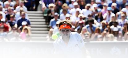 Ferrer, durante el partido contra Johnson.