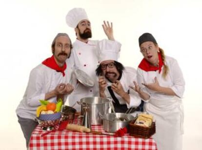 El espect&aacute;culo Chefs de Yllana Teatro. 