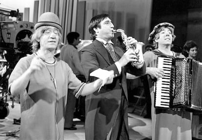 Fofito, Gaby y Miliki, en el programa 'Los payasos de la tele' de 1973.