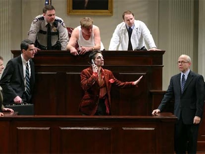 Una escena de <i>Romance,</i> de David Mamet.