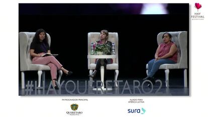 Luciana Kaplan, directora del documental Samantha César, representante del Consejo Nacional Indígena, de la comunidad de Amilcingo (Morelos), moderada por Sonia Corona, periodista de El País. El documental dirigido por Luciana Kaplan se centra en la extraordinaria historia de María de Jesús Patricio Martínez, mejor conocida como Marichuy, la primera mujer indígena en aspirar a la presidencia de México, en 2017.