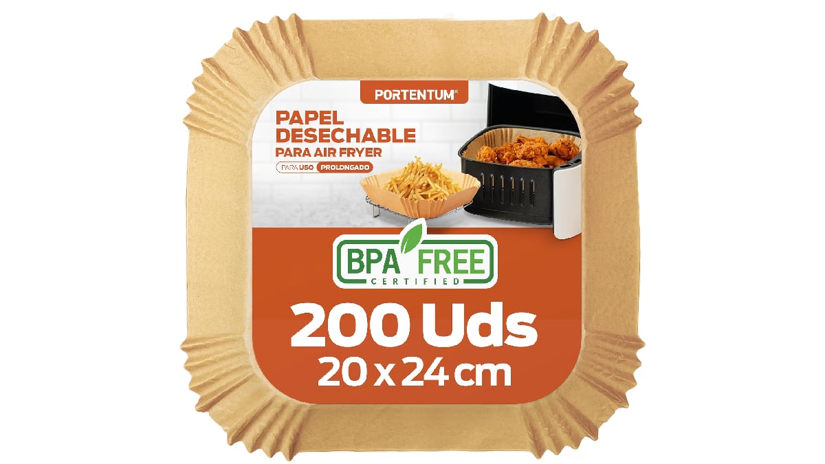 Papel para la freidora de aire (200 unidades).