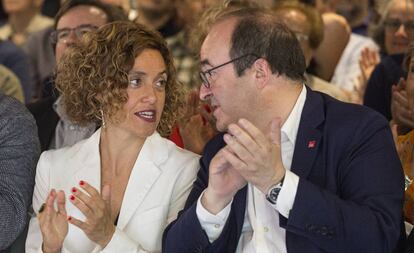 La ministra de Politíca Territorial y Función Pública, Meritxell Batet, y Miquel Iceta.