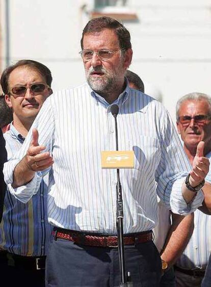 Mariano Rajoy, ayer en Betanzos.
