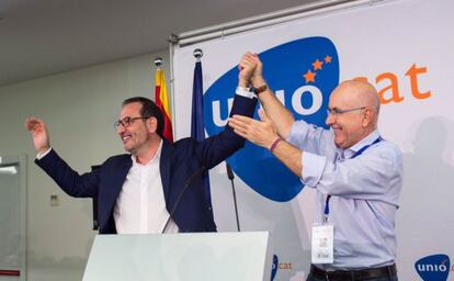 Ramon Espadaler, a l'esquerra, i Josep Antoni Duran Lleida.