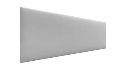 Este cabecero forrado de tela está disponible en más de 40 colores diferentes.