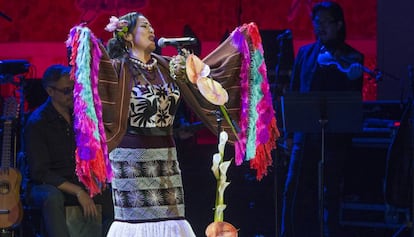 Lila Downs en el concierto del Palau de la M&uacute;sica.