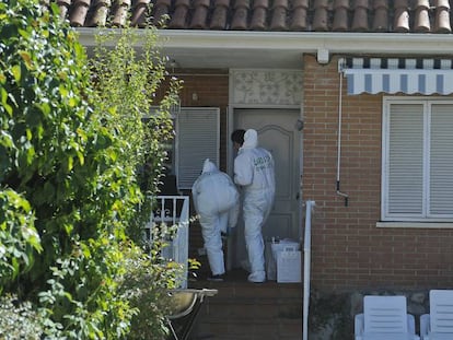 The house in Guadalajara where the four bodies were found.