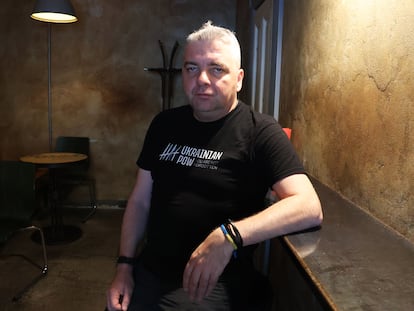 Maksim Butkevich, el sábado pasado en una cafetería de Kiev.
