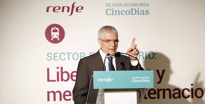 Isaías Táboas, presidente de Renfe, durante un evento organizado con CincoDías.