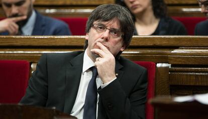 El president Carles Puigdemont, en una imatge d'arxiu.
