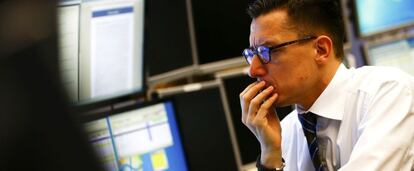 Trader en Fráncfort.