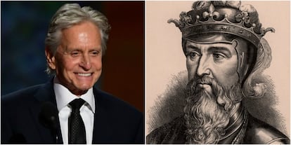 El actor Michael Douglas también guarda parentesco con el rey Eduardo III de Inglaterra.