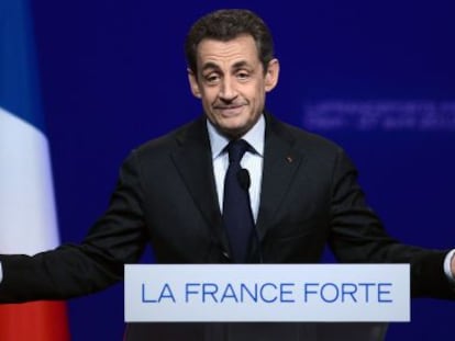 Nicolas Sarkozy, en un mitin en Dijon.