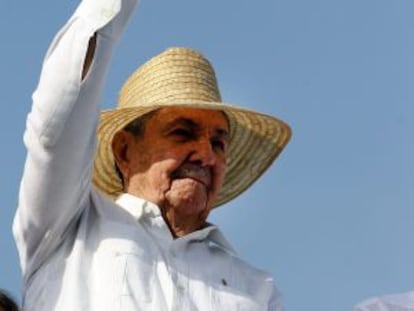 Raúl Castro no desfile do início do mês em Havana.