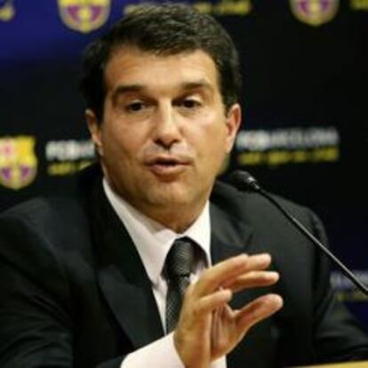 El presidente del FC Barcelona, Joan Laporta