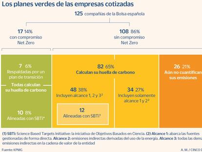 Solo el 14% de las compañías de la Bolsa española tiene planes para ser verde