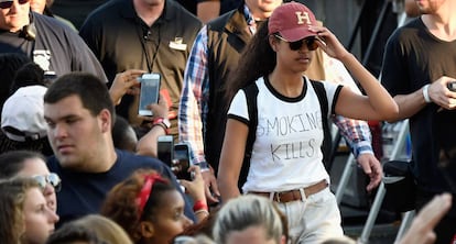 Malia Obama en el Festival Budweiser Made in America.