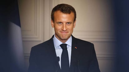 El presidente francés, Emmanuel Macron, en París.