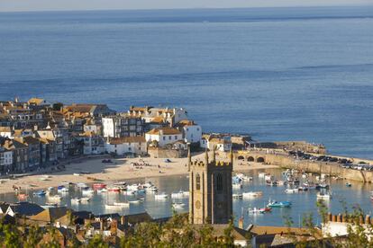 Puerto de St. Ives, en la península de Cornualles, al suroeste de Inglaterra.