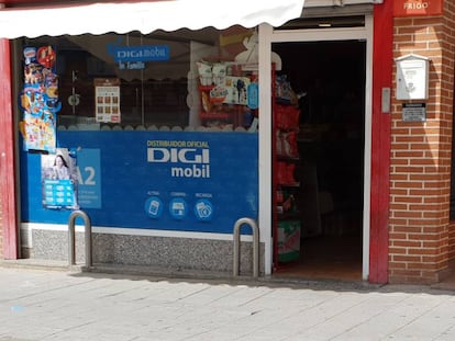 Una tienda de distribución de Digi Mobil 