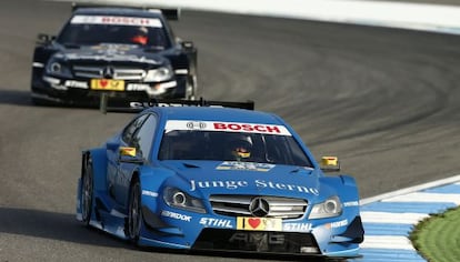 Roberto Merhi, driving for Persson Motorsport in the Junge Sterne Mercedes last year. 