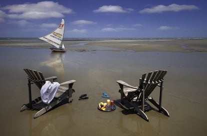 Playa del hotel Vila Selvagem, en Pontal de Maceió (Ceará, Brasil).