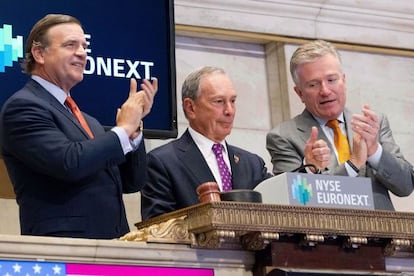 El alcalde Michael Bloomberg abre las operaciones en el NYSE esta ma&ntilde;ana.
