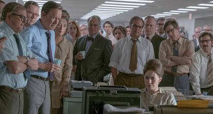 El reparto, protagonista y secundario, de 'Los archivos del Pentágono'.