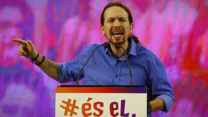 Pablo Iglesias, este viernes en Alicante. 