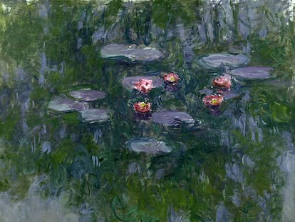 Claude Monet (1840-1926), Nenúfares, hacia 1916-1919. Óleo sobre lienzo, 130x152 cm París, Musée Marmottan Monet, legado Michel Monet, 1966. Inv. 5098.