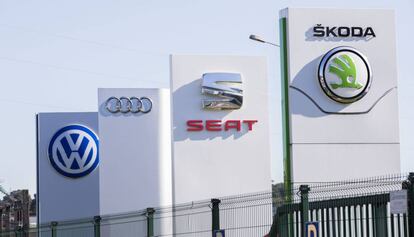 Logotipos de las marcas afectadas por el escándalo de los motores trucados