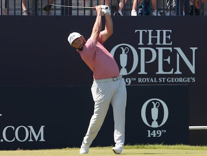 Jon Rahm durante la última jornada del Open Británico.